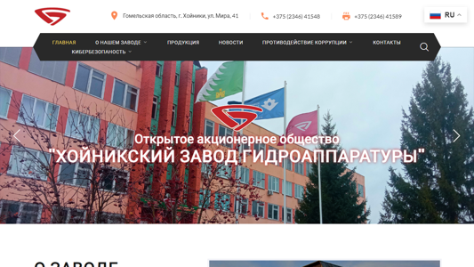 Скриншот сайта