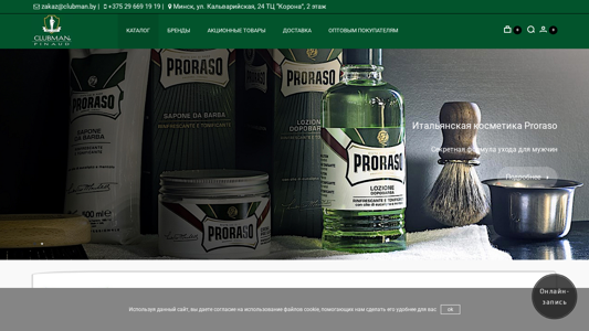 Скриншот сайта