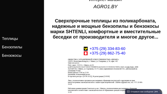Скриншот сайта