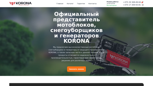 Скриншот сайта