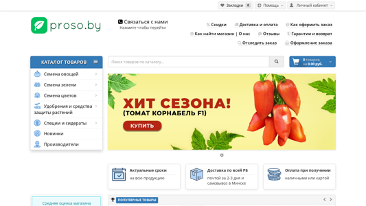 Скриншот сайта