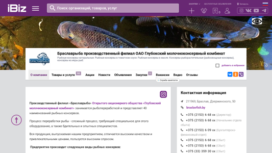 Скриншот сайта