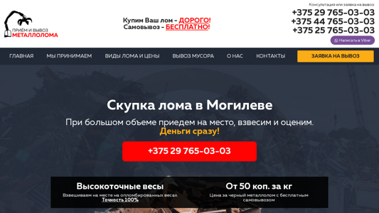 Скриншот сайта