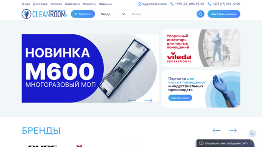 Скриншот сайта