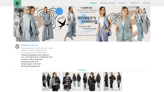 Скриншот сайта