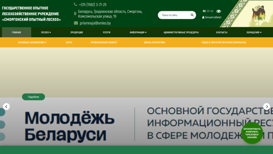 Скриншот сайта