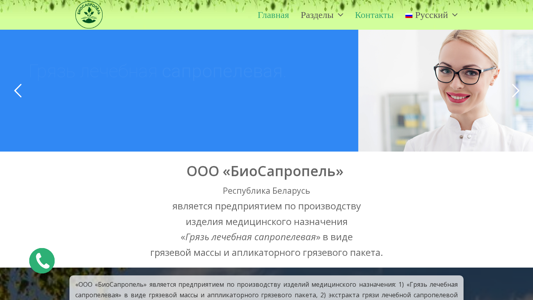 Скриншот сайта