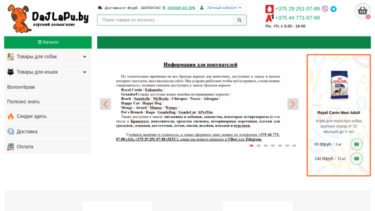 Скриншот сайта