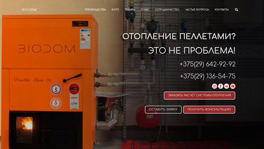Скриншот сайта