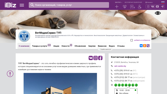 Скриншот сайта