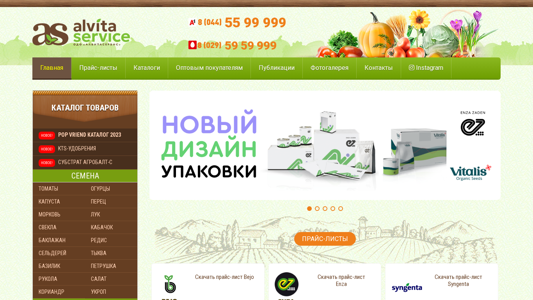 Скриншот сайта