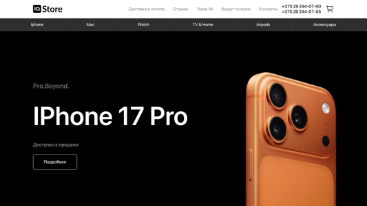 Скриншот сайта