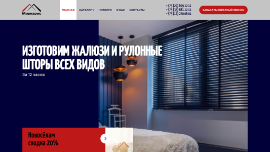 Скриншот сайта