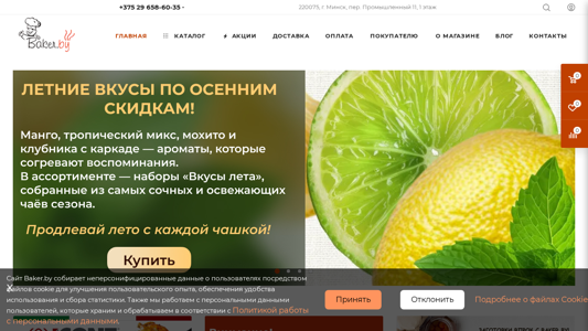Скриншот сайта