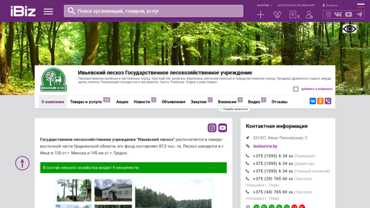 Скриншот сайта