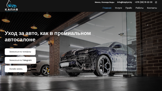 Скриншот сайта