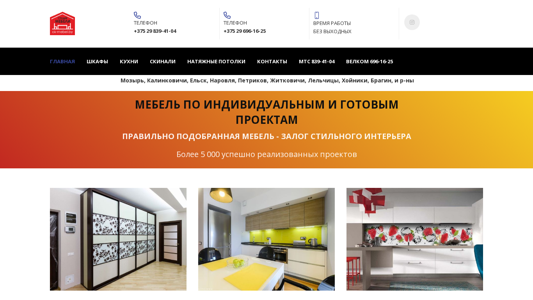 Скриншот сайта