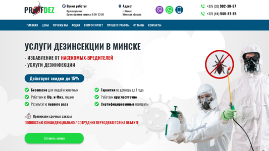 Скриншот сайта