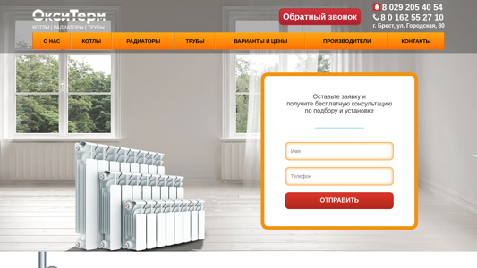Скриншот сайта