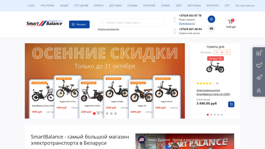 Скриншот сайта