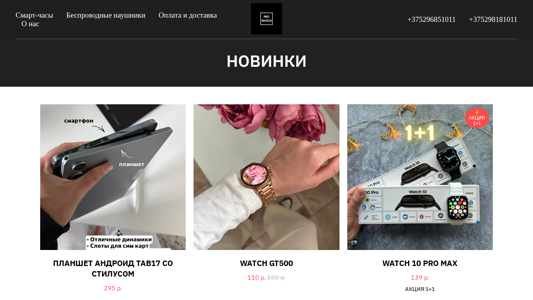 Скриншот сайта