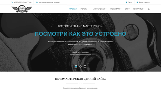 Скриншот сайта