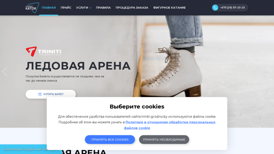 Скриншот сайта