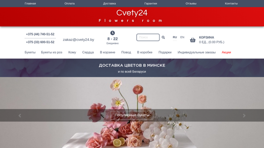 Скриншот сайта