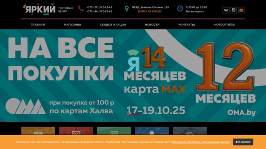 Скриншот сайта