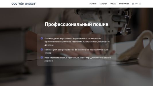 Скриншот сайта