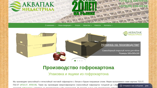 Скриншот сайта