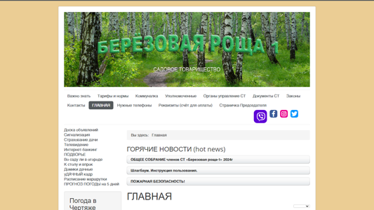Скриншот сайта
