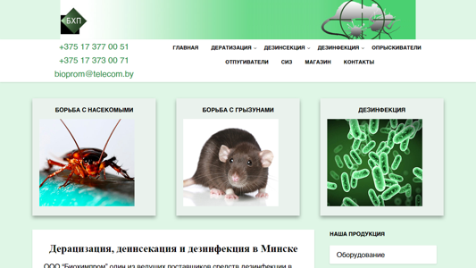 Скриншот сайта