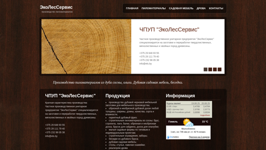 Скриншот сайта