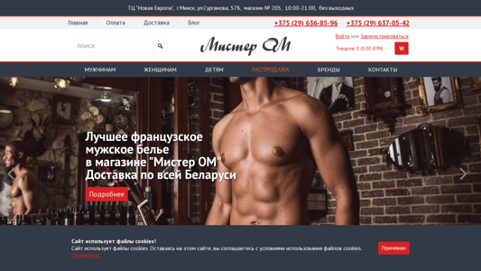 Скриншот сайта