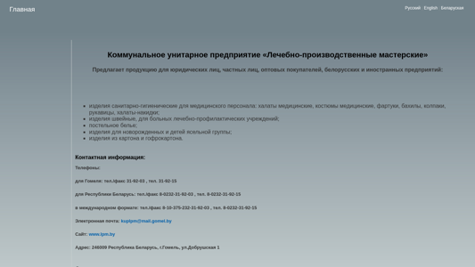 Скриншот сайта
