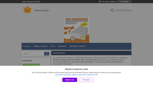 Скриншот сайта