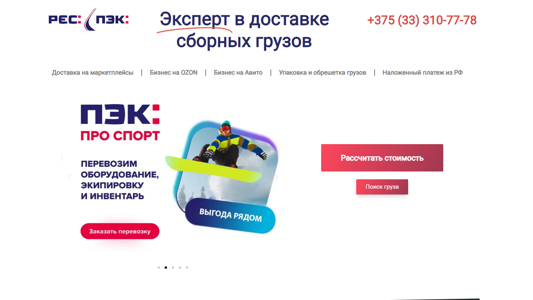 Скриншот сайта