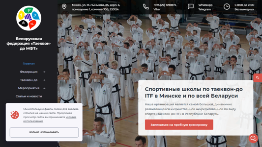 Скриншот сайта