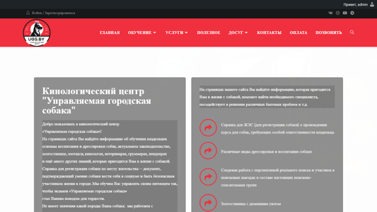 Скриншот сайта