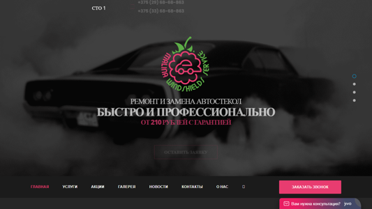 Скриншот сайта